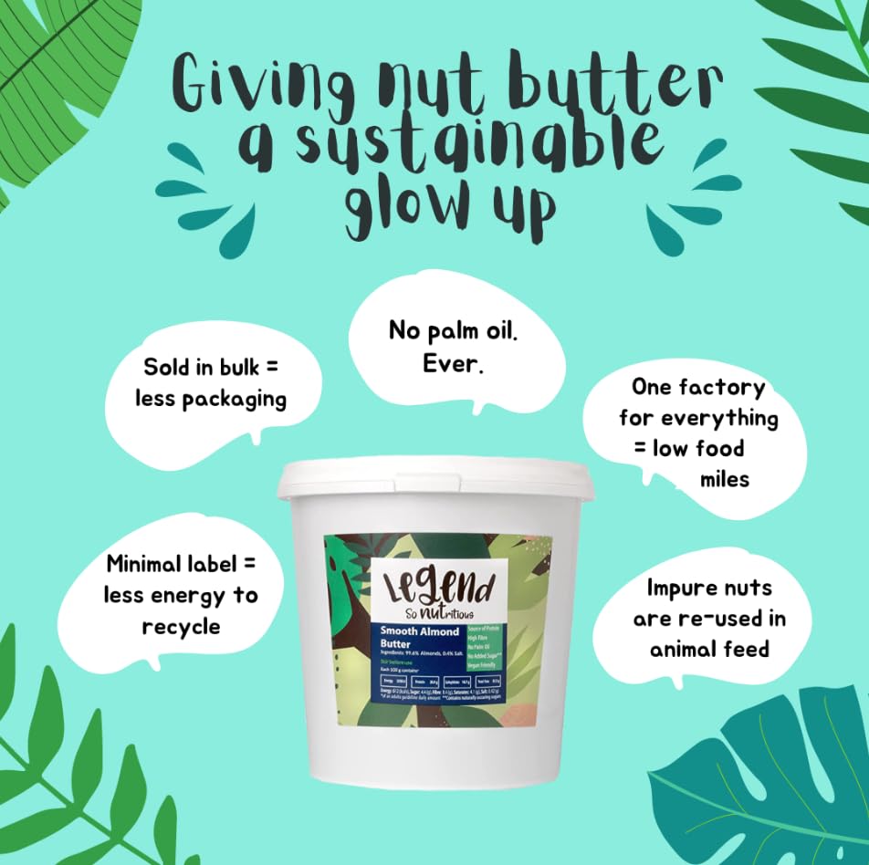 Legend Smooth Almond Butter 1kg - 100% Natural, Vegan, No Added Sugar, High in Protein & Fibre 9