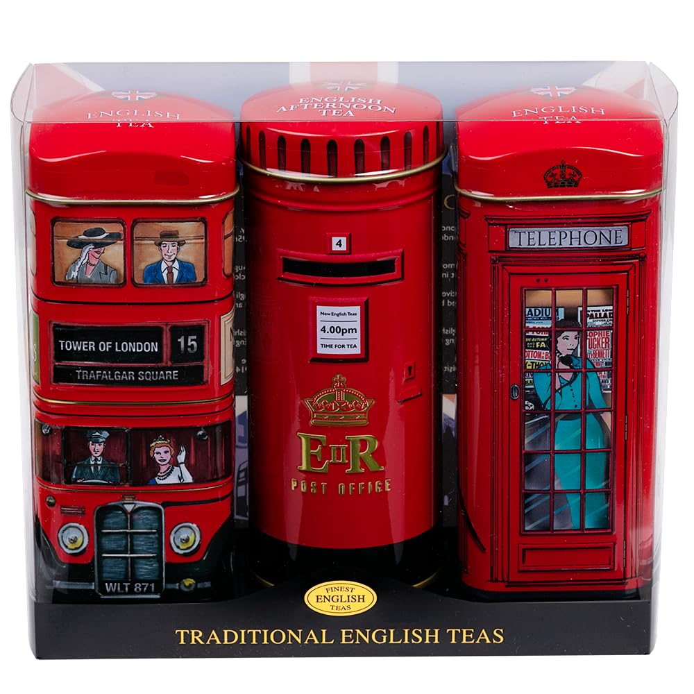 New English Teas Heritage Range English Icons Tea Selection Triple Tin | 3 Count 1