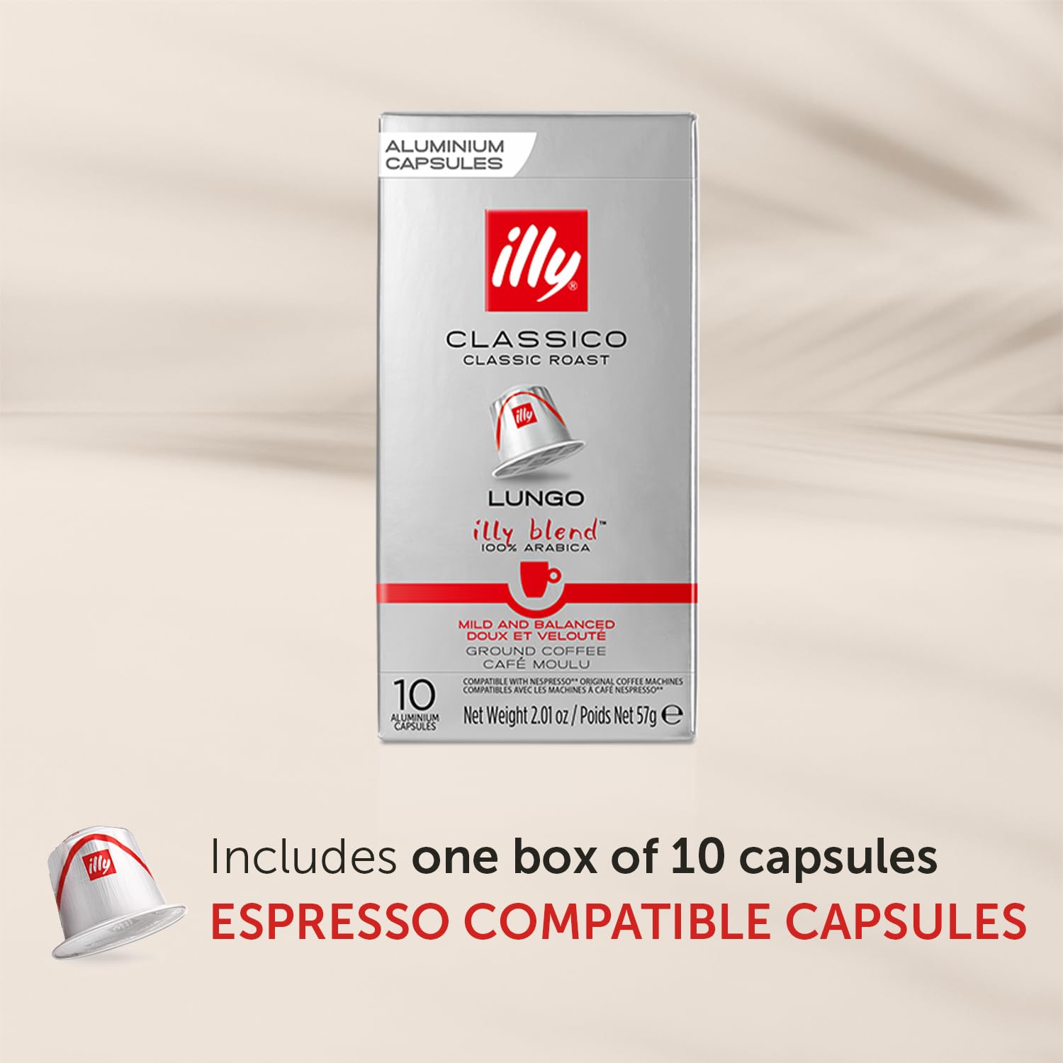 illy Coffee Nespresso Compatible Capsules, Lungo, Aluminium Coffee Capsules - I.LF Model 4