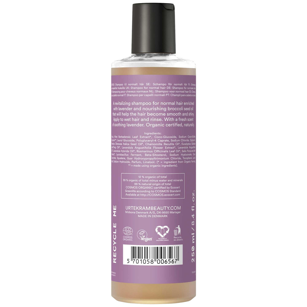 Urtekram Soothing Lavender Shine Shampoo - 250 ml