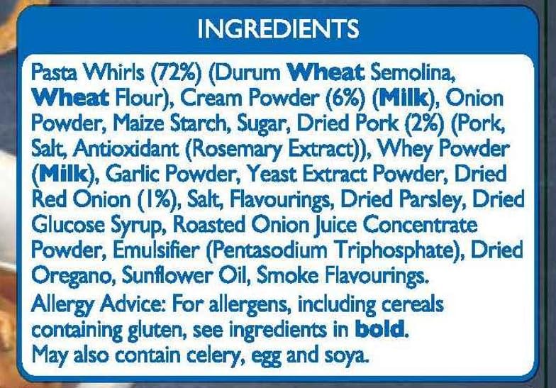 Batchelors - Pasta "n" Sauce Chef's Special Caramelised Onion & Smoky Bacon Instant Meal 6