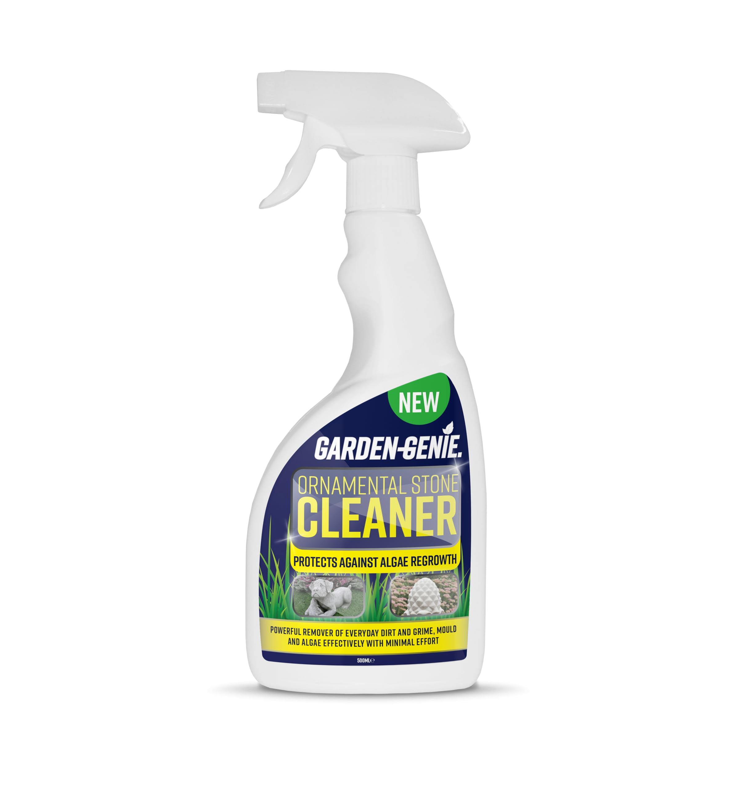 Garden Genie Ornamental Stone Cleaner - Restores Shine, Prevents Algae Regrowth | 500ml Spray