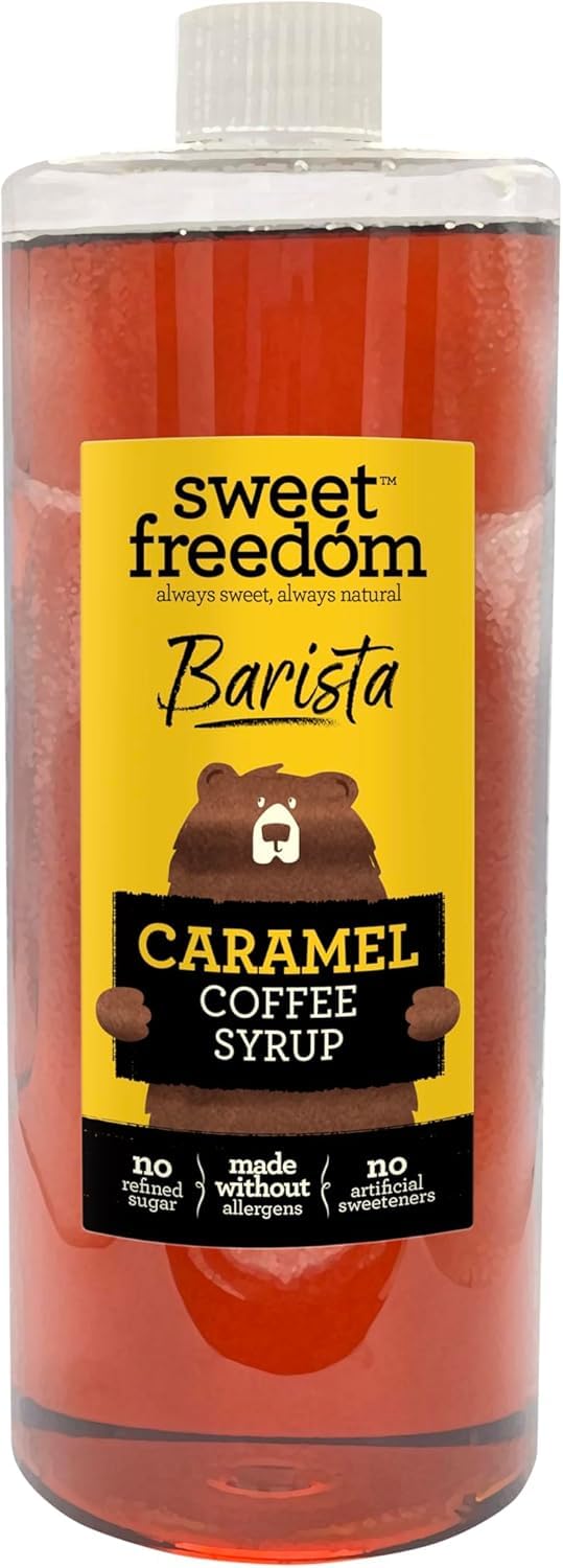 Sweet Freedom Caramel Coffee Syrup - 1 Litre | Natural Sweetener | High Fibre 1