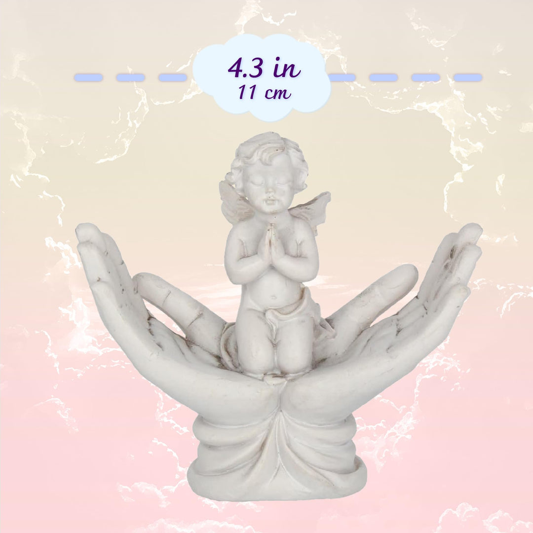 Nemesis Now Raised To Heaven Cherub Figurine - White Resin Angel Statue NEM3997