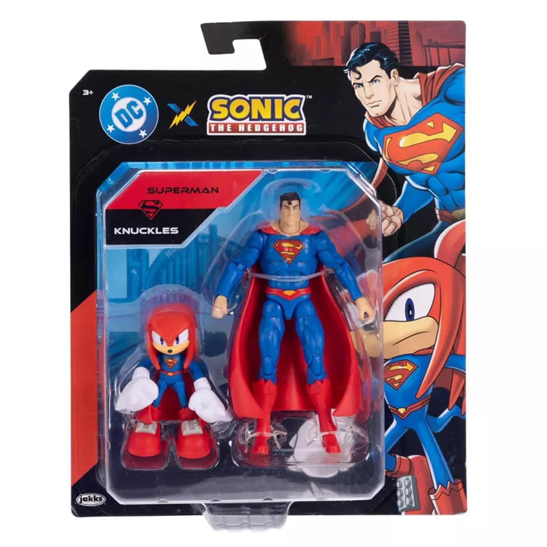 Sonic The Hedgehog DC x Sonic Knuckles as Superman Action Figure Multipack | 2.5' Knuckles, 5' Classic Superman 3