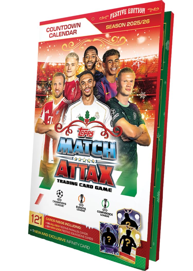 Topps UCC Match Attax 2025/26 - Advent Calendar with 121 Football Trading Cards 1