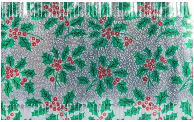 Traditional Christmas Cake Frill - Silver Holly Festive Design by Anniversary House 4