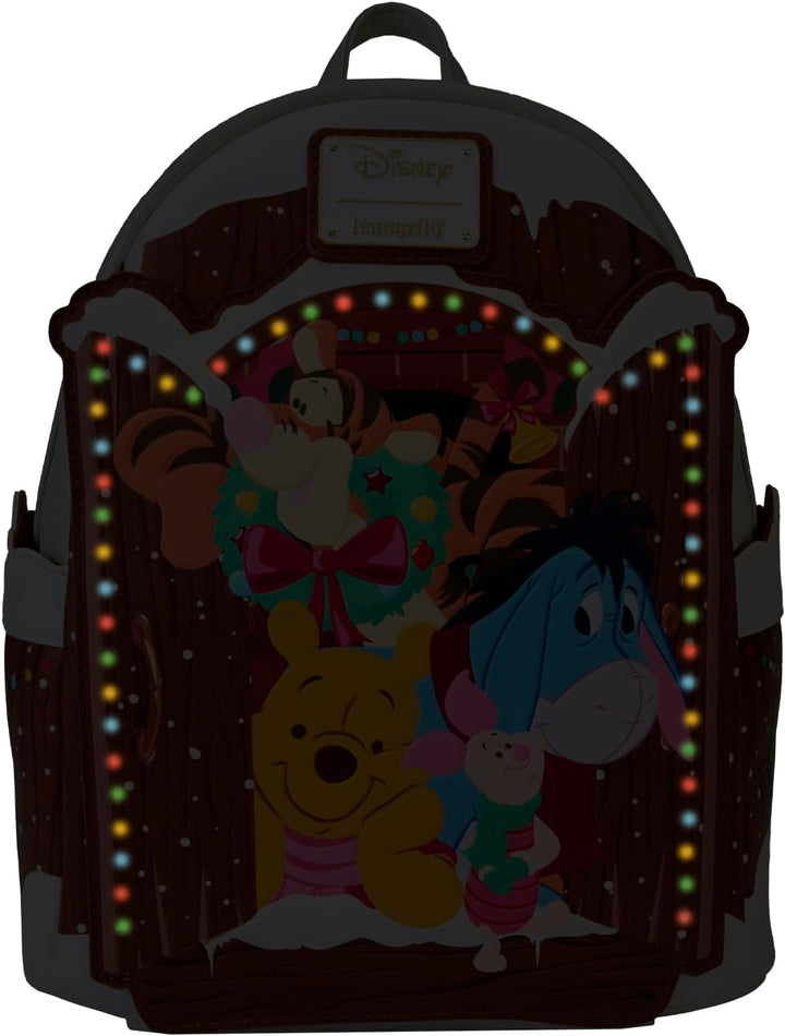 Loungefly Disney Winnie the Pooh and Friends Christmas Greetings Mini Backpack (WDBK3789)