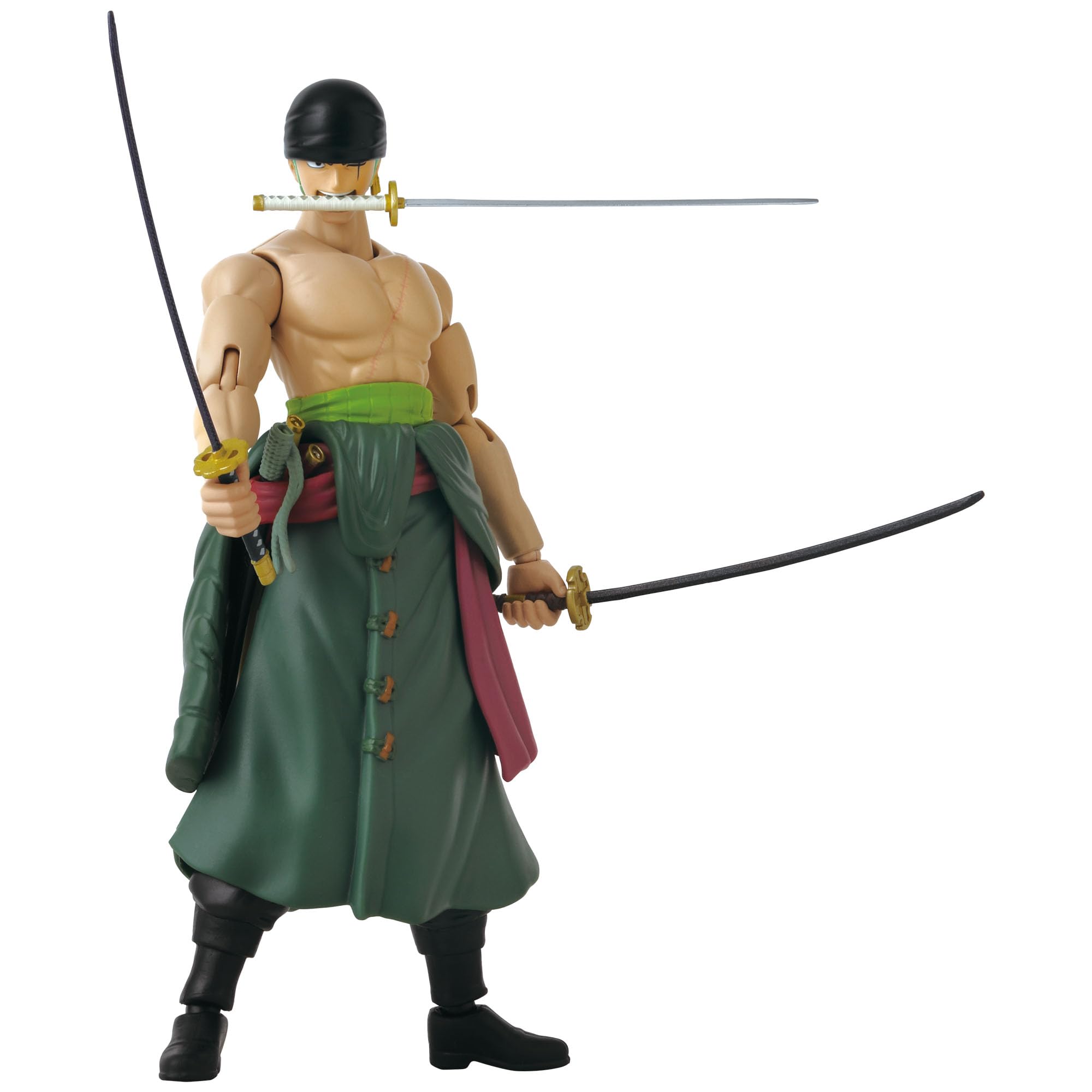 BANDAI Anime Heroes One Piece Roronoa Zoro 3 Swords Style Action Figure | 17cm Articulated Figure 5