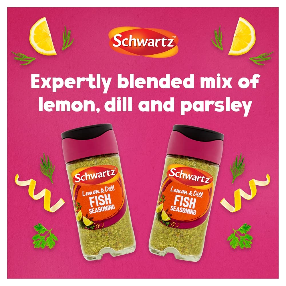 Schwartz Lemon & Dill Fish Seasoning 55g Jar - Pack of 6 4