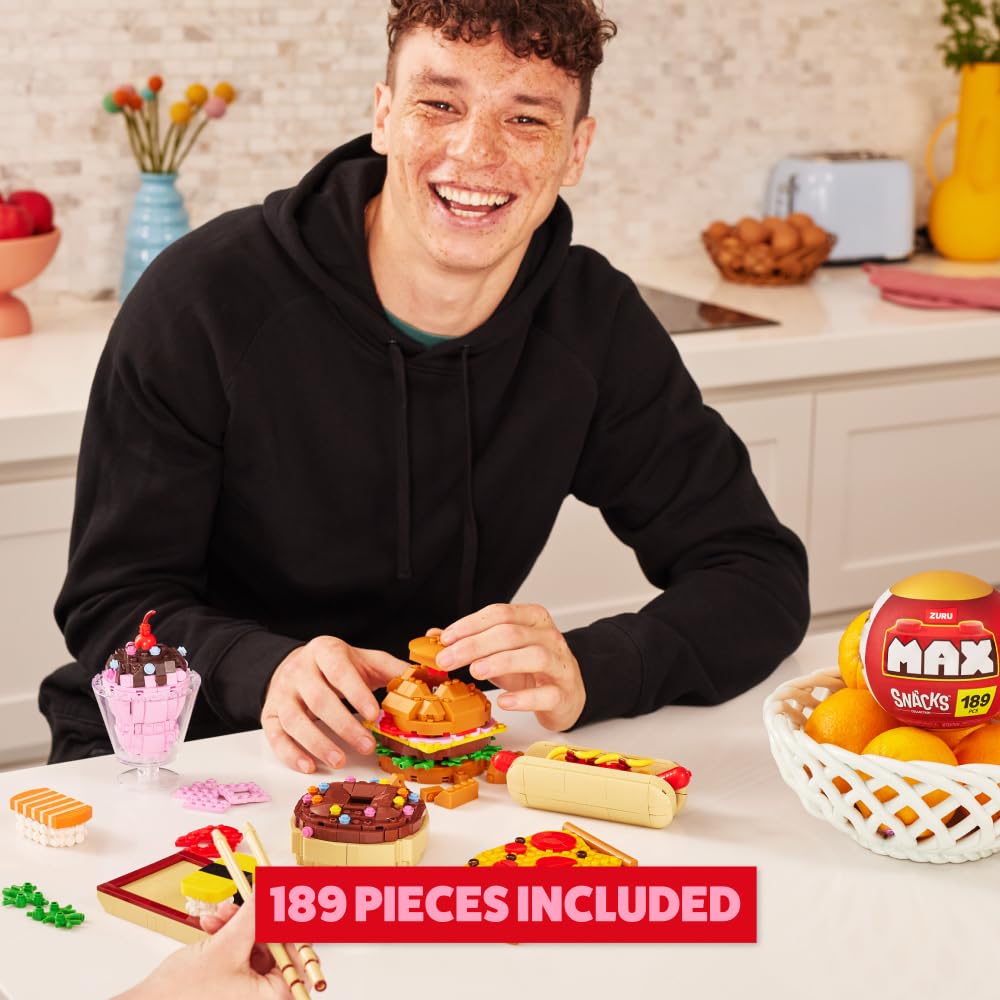 MAX Premium Snacks Building Bricks - Doughnut Collectible Set for Ages 3+ 5