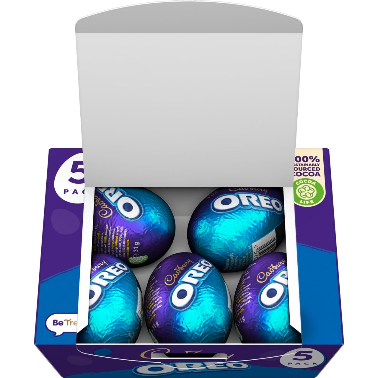 Cadbury Dairy Milk Oreo Filled Chocolate Egg - Crunchy Biscuit Pieces | 5 Eggs 4