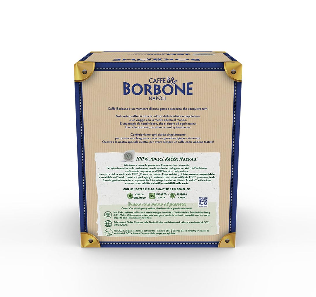 Caffè Borbone - Blue Coffee Blend Compostable Pods (150 Pads, ESE 44 mm)