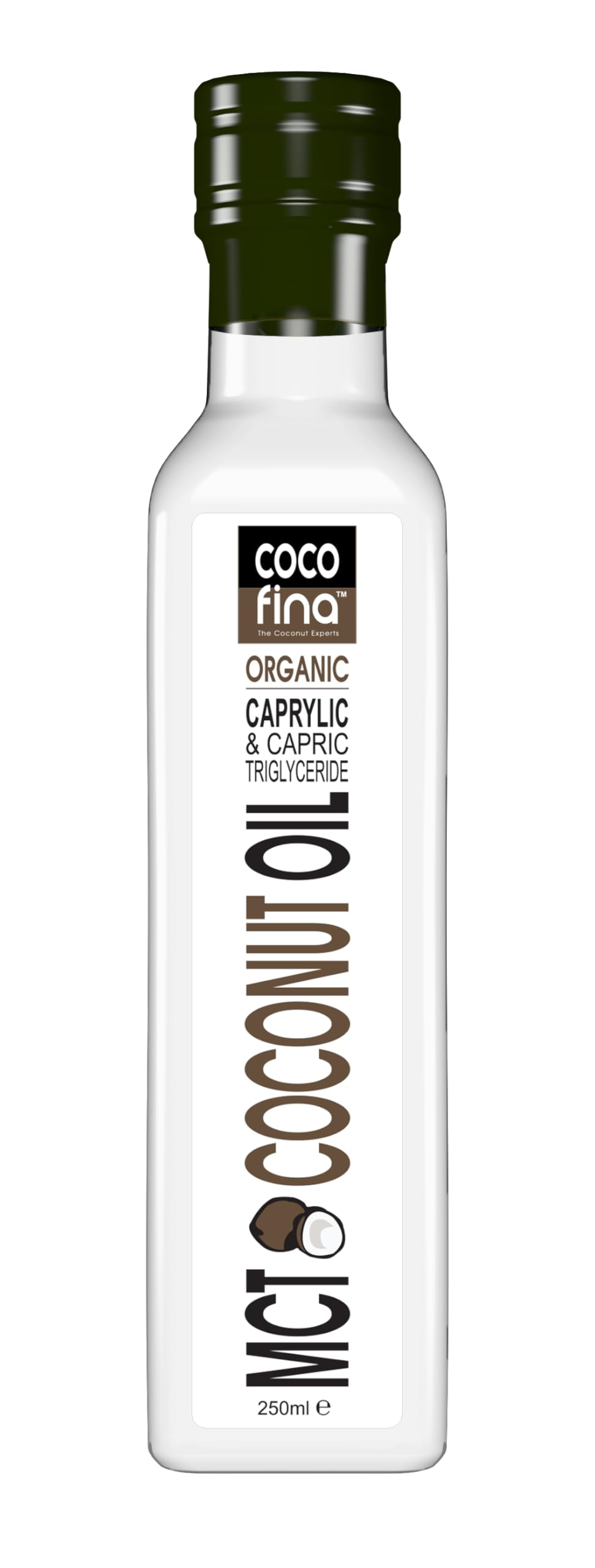 Cocofina Organic MCT Oil C8 C10 Liquid Coconut Oil for Keto Diets & Bulletproof Coffee | 250 ml