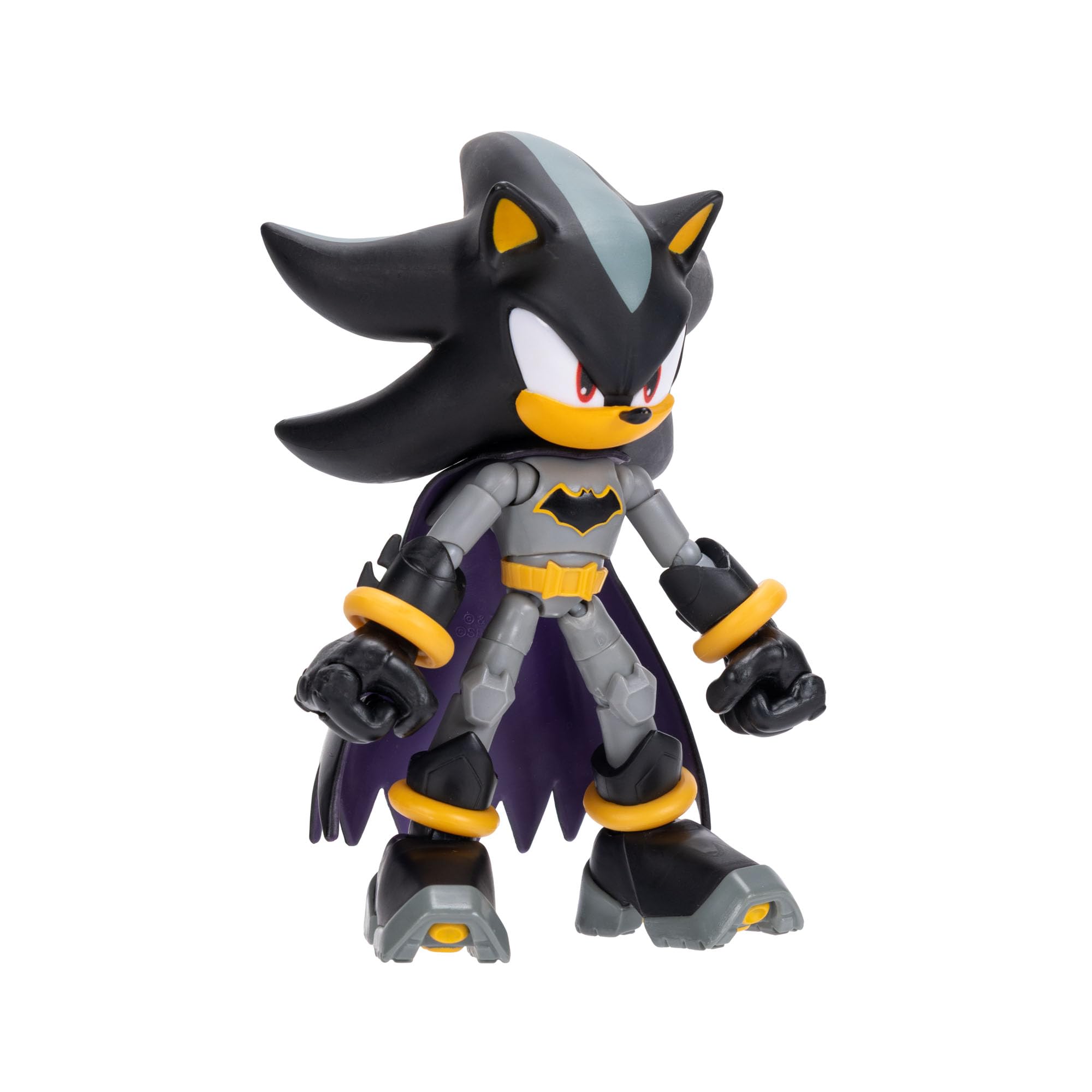 Sonic The Hedgehog DC Comics Shadow as Batman Action Figure - 5" / 13cm Tall | 22 Points of Articulation