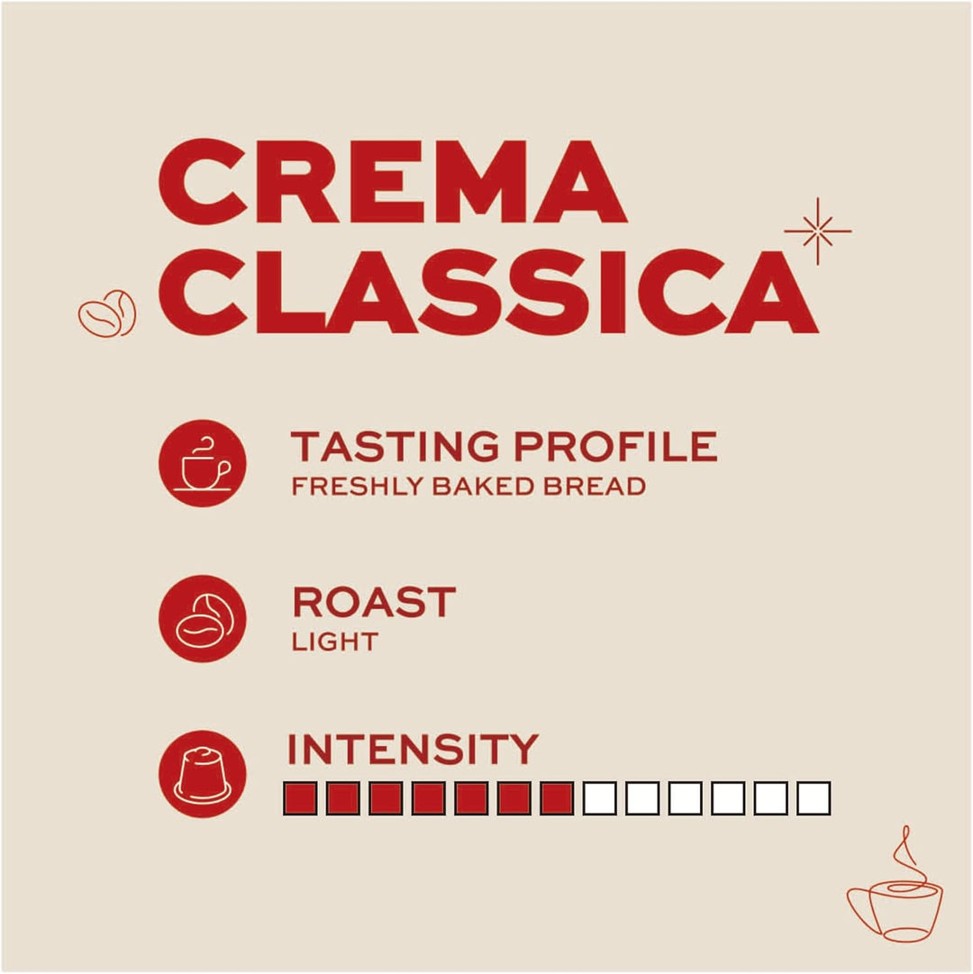 Kimbo Caffè Crema Classico Whole Coffee Beans, Light Roast, 1kg Bag