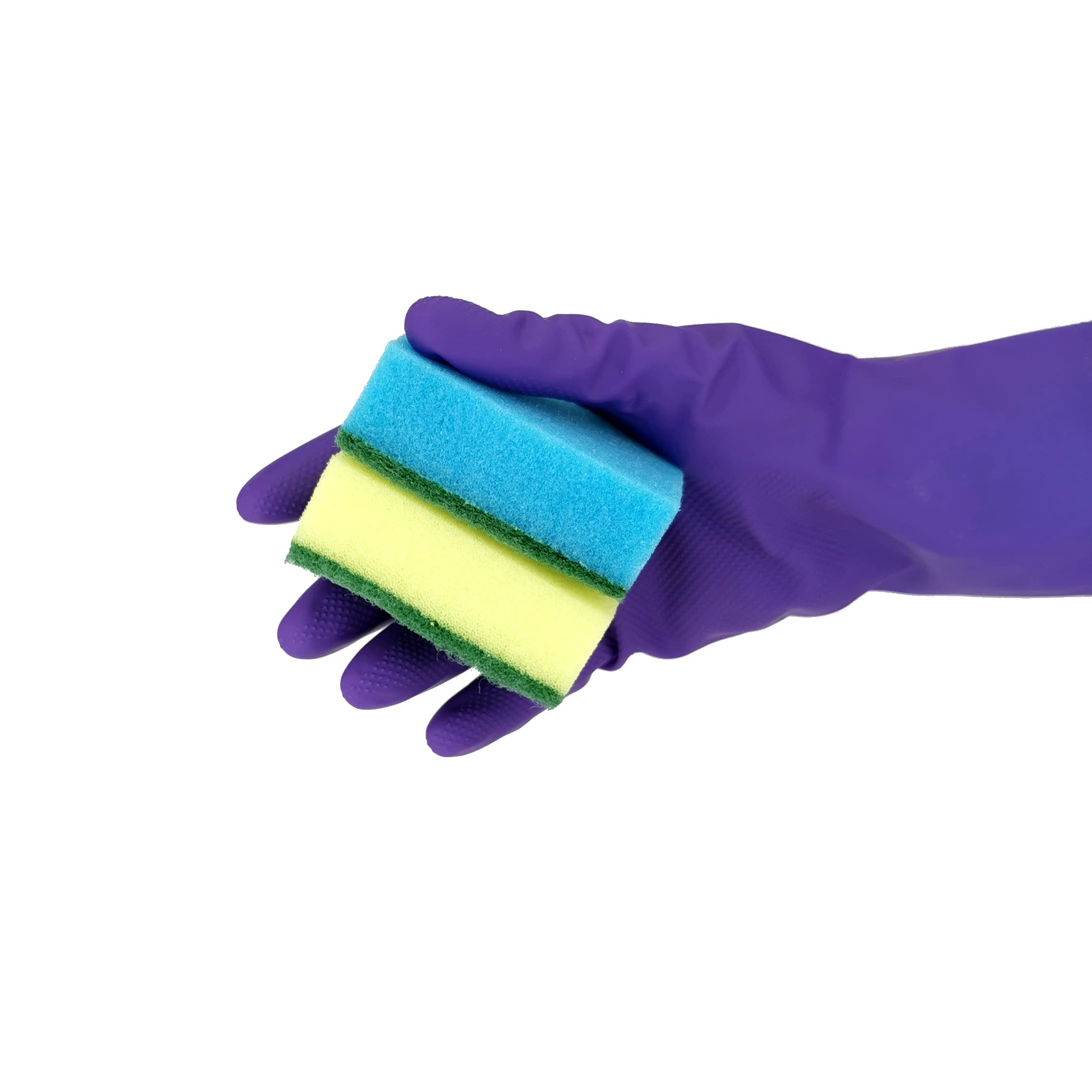 IDEA HOME Dishwashing Sponge - Dual-Sided Cleaning | Pack of 10 | Multicolor