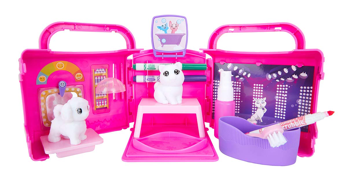CRAYOLA Scribble Scrubbie Pets Beauty Salon Playset | Washable Toy | Ages 3+ 4