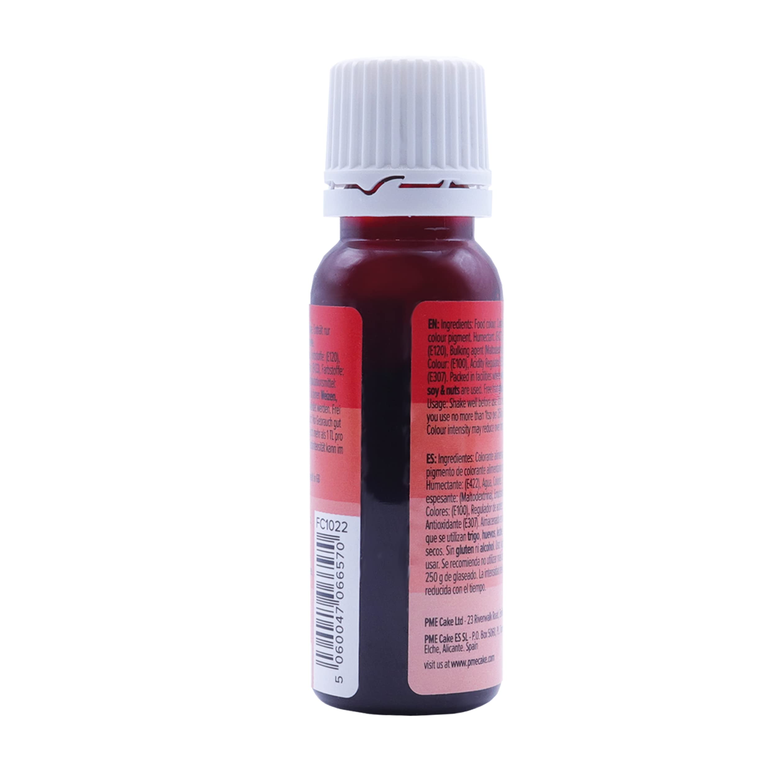 PME Natural Liquid Food Colouring - Red 25ml 5