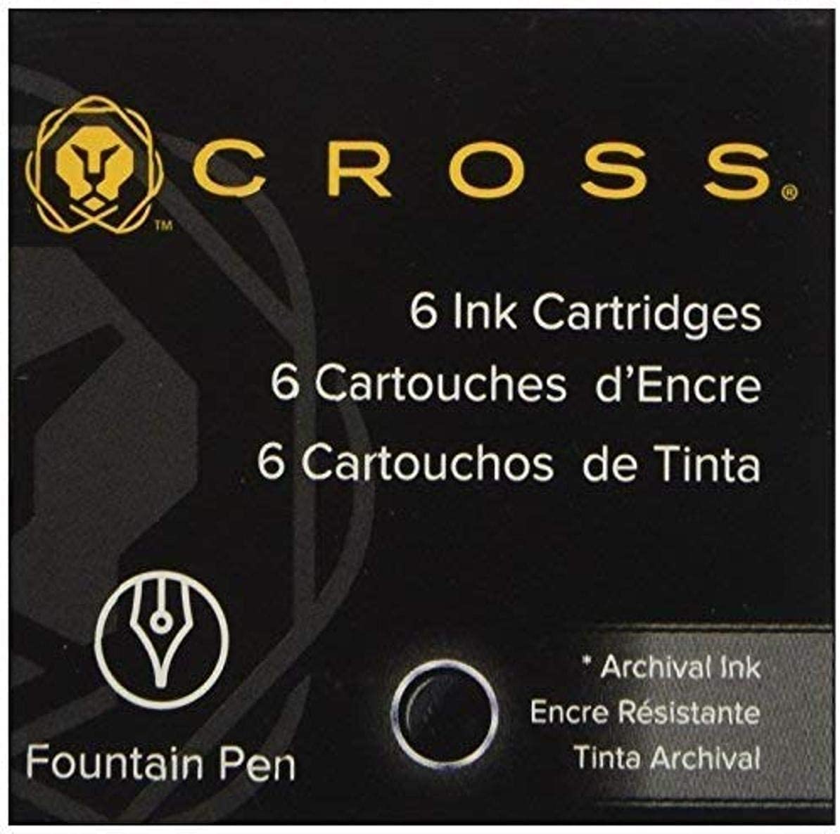 Cross Ballpoint Pen Refill - Black Ink | 6 Count | Model 8921