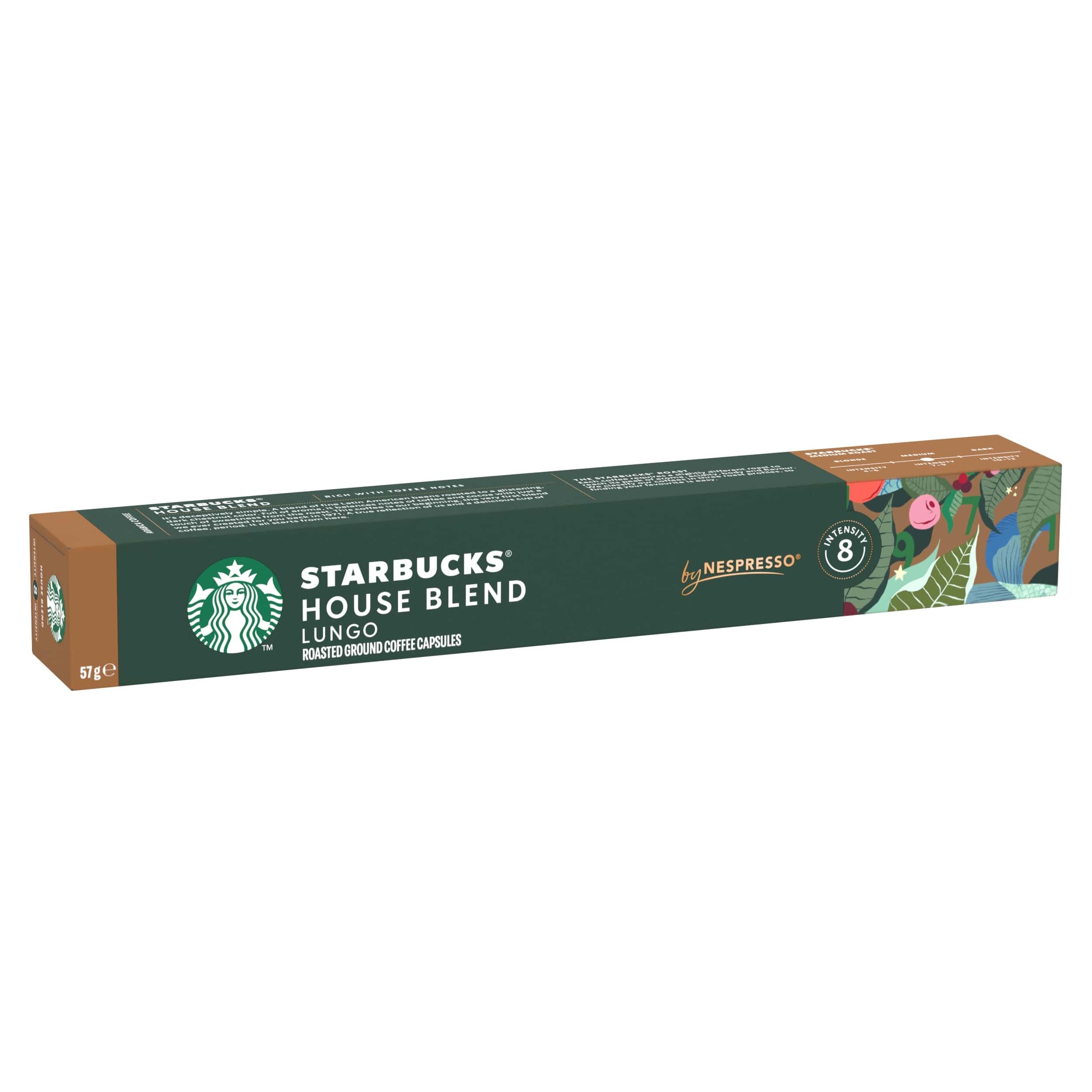 STARBUCKS House Blend Medium Roast Coffee Capsules for Nespresso - 10 Count