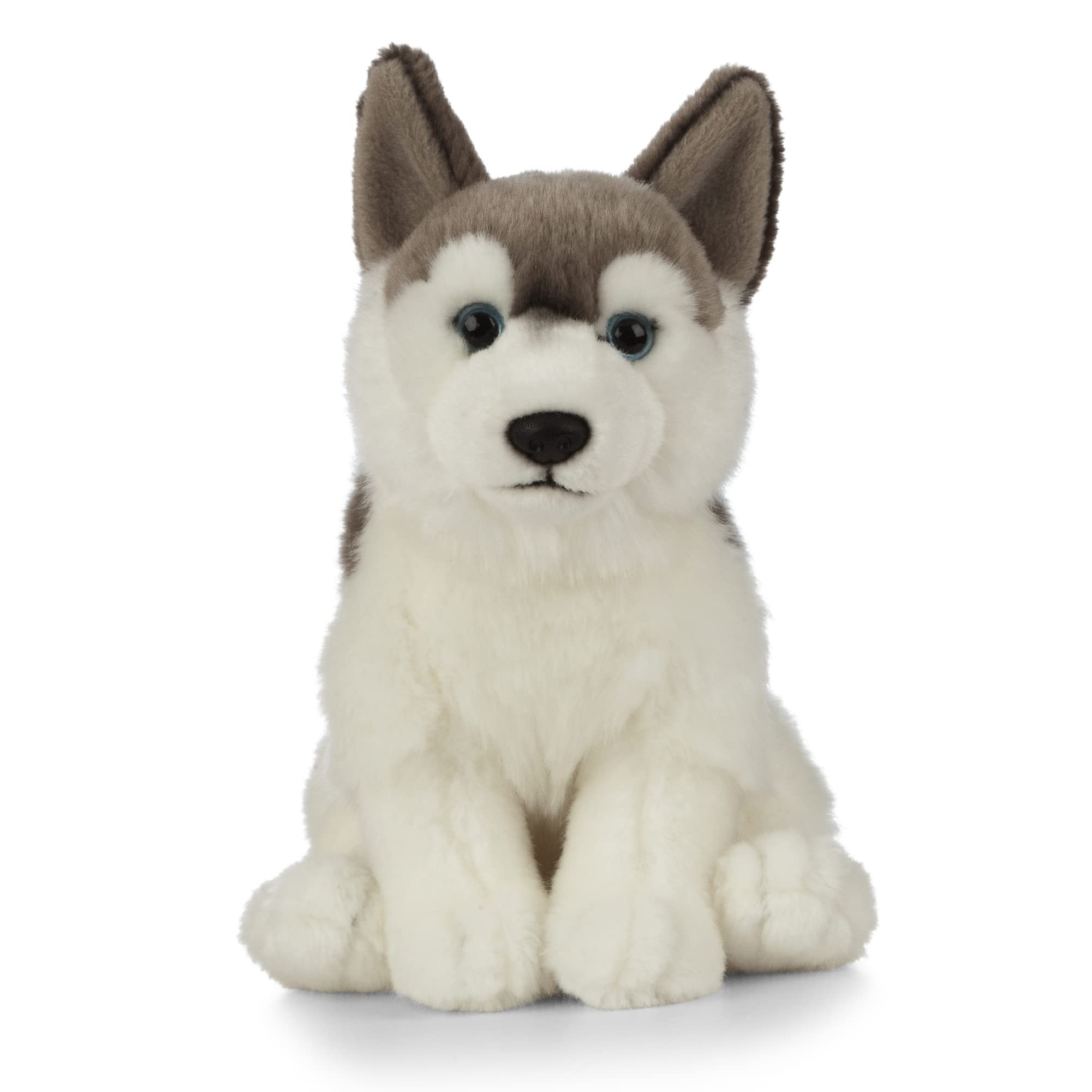 Living Nature Husky, Realistic Soft Cuddly Dog Toy, Naturli Eco-Friendly Plush, 21cm, Blue,grey,white 1