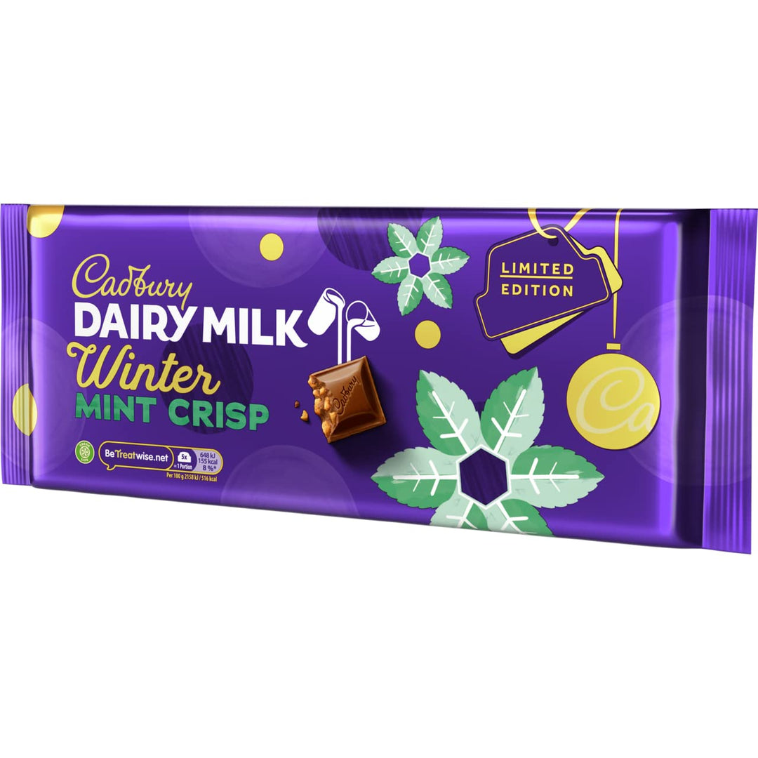 Cadbury Dairy Milk Winter Mint Crisp Edition 360g Chocolate Bar