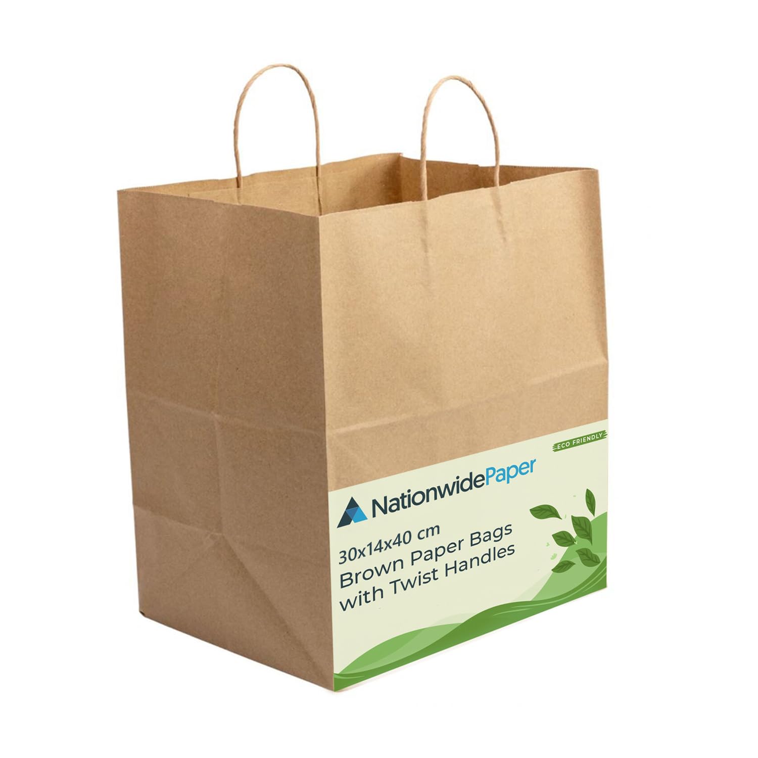 Nationwide Paper 30-Pack Extra Large Brown Kraft Paper Gift Bags with Rope Handles