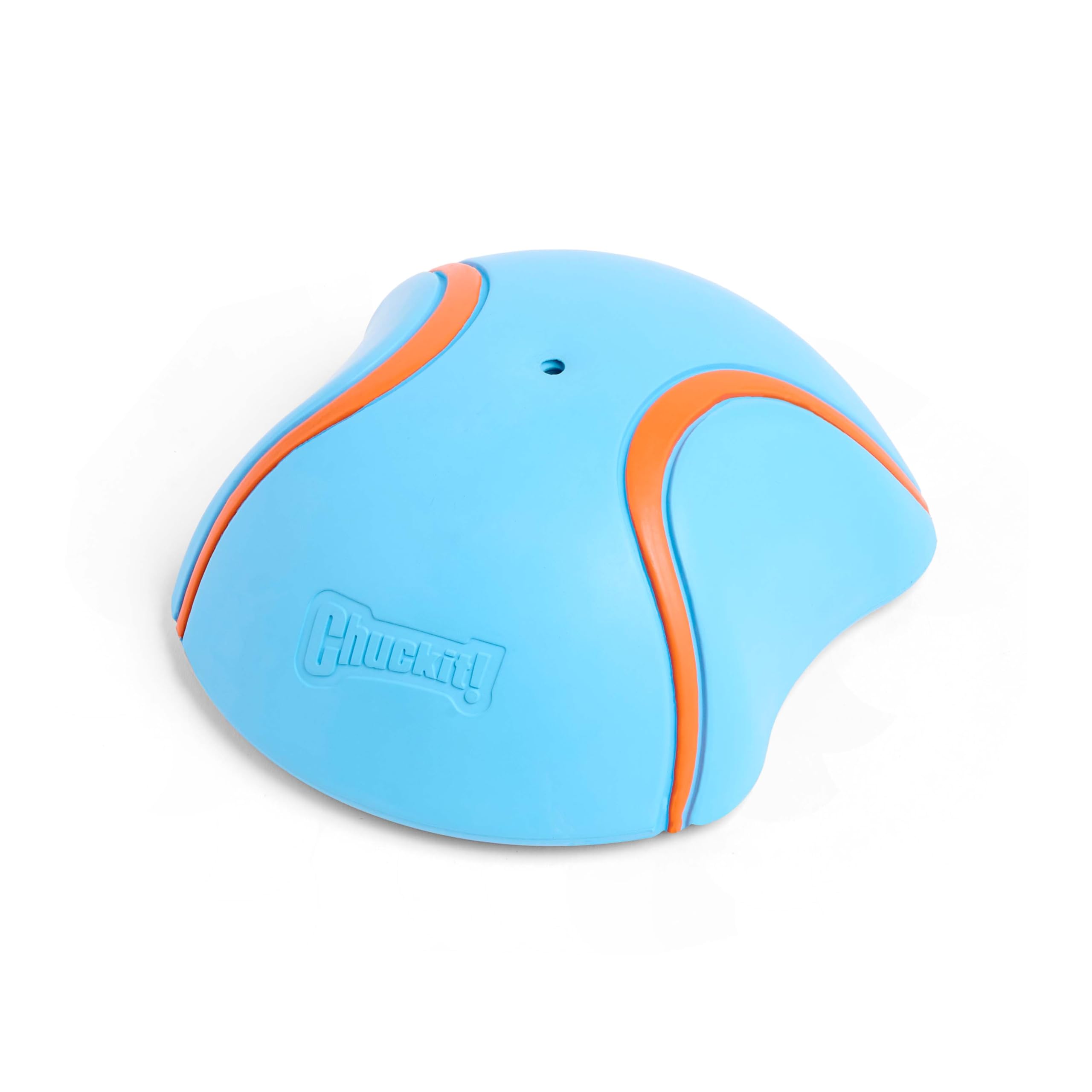 Chuckit! Indoor Super Slider Dog Toy - Glides on Floors | Squeaker Included | Blue Size M