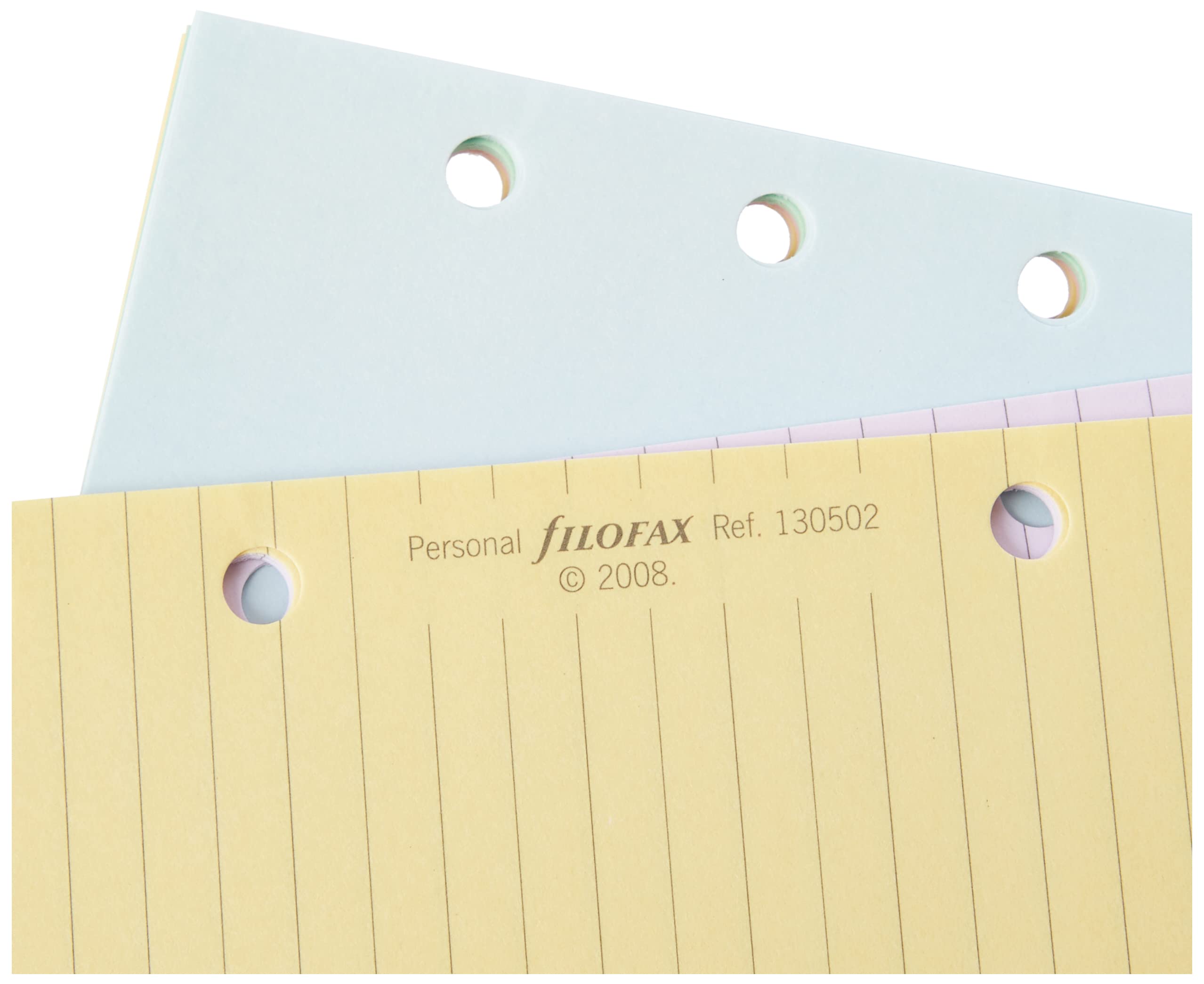 Filofax Personal Assorted Coloured Notepaper Plain and Ruled Value Pack 2