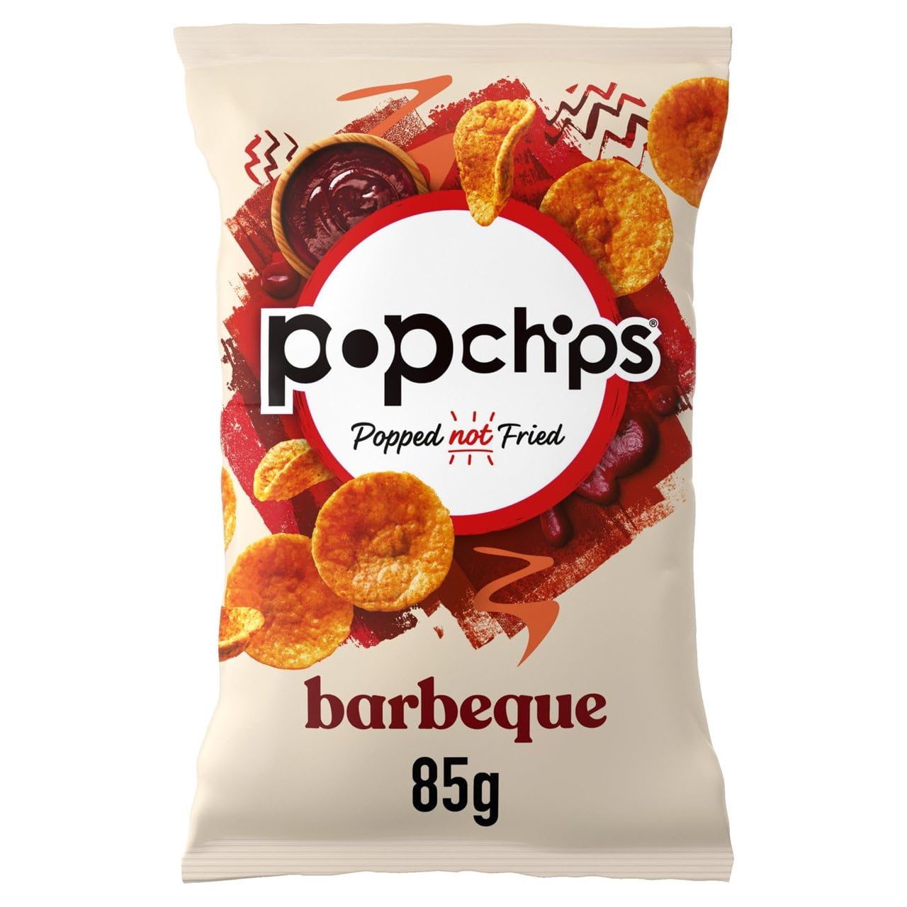 Popchips Barbeque Sharing Crisps - Popped Not Fried | 8 Pack of 85g Bags 1