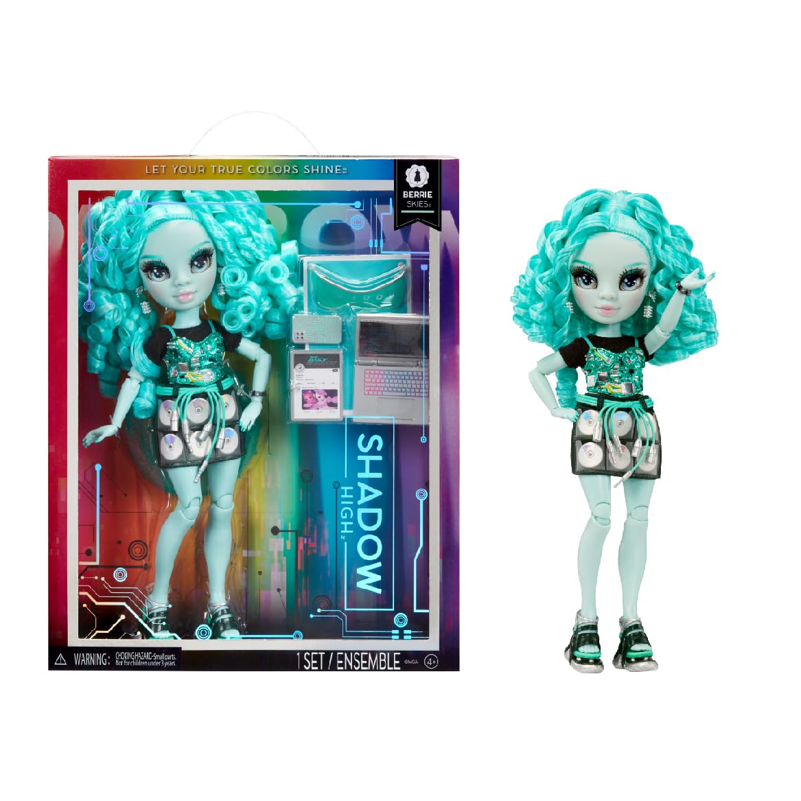 Rainbow High Shadow High Series 3 Berrie Skies Fashion Doll - 12 Inch, Green, Fully Articulated 1