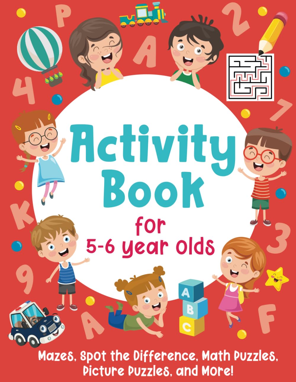 Smart Little Owl Activity Book For 5-6 Year Olds: Mazes, Spot the Difference, Math Puzzles | Paperback 1