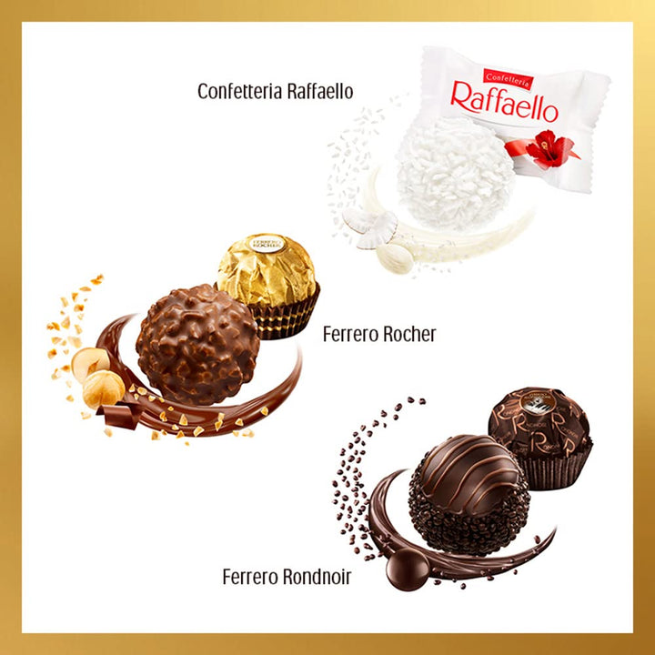 Ferrero Collection Assorted Chocolates - 32 Piece Gift Box with Rocher, Rondnoir & Raffaello