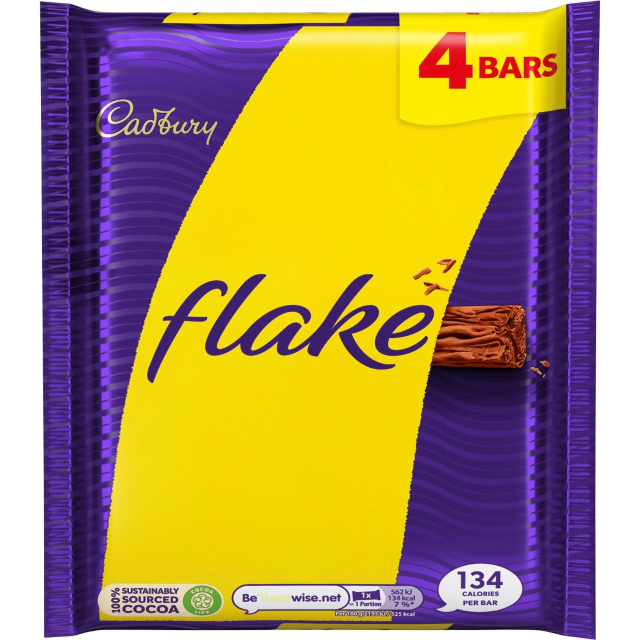 Cadbury - Flake Chocolate Bar The Crumbliest Flakiest Milk Chocolate 4 x 25.5g 7