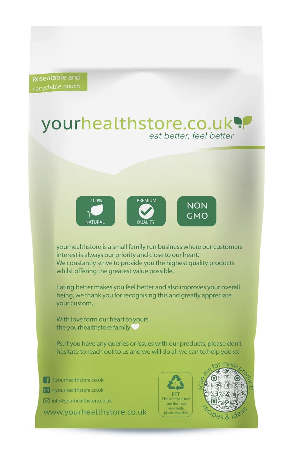 yourhealthstore Unmodified Corn Starch - Gluten Free, Non GMO, Vegan | 500g