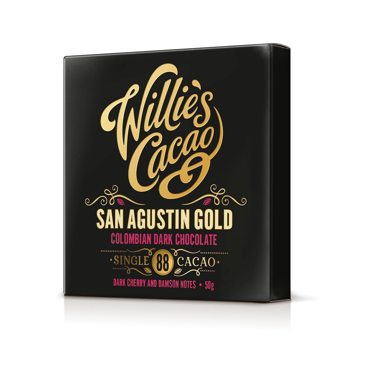 Willie's Cacao - 88% San Agustin Dark Chocolate Bar - 50g - Single Estate Colombian Cocoa - Vegan - Artisan Made