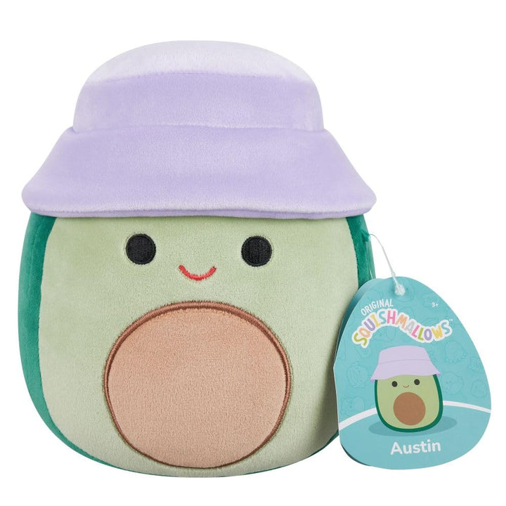 Squishmallows Austin the Green Avocado Plush - 7.5-Inch with Bucket Hat