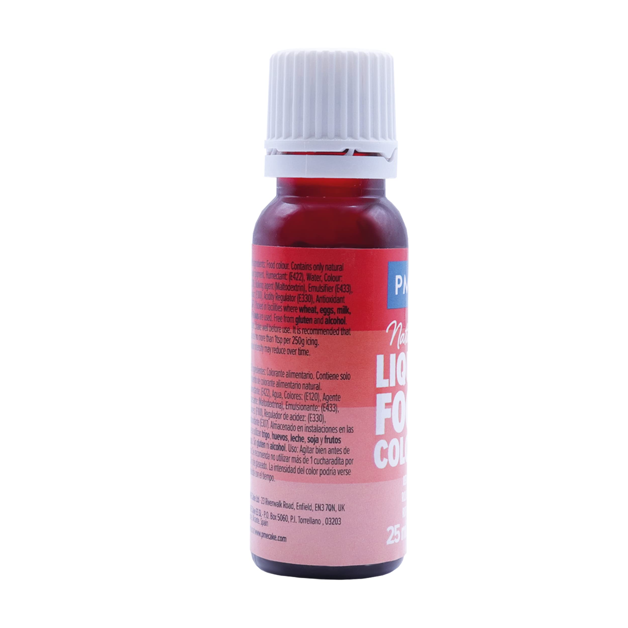 PME Natural Liquid Food Colouring - Red 25ml 6