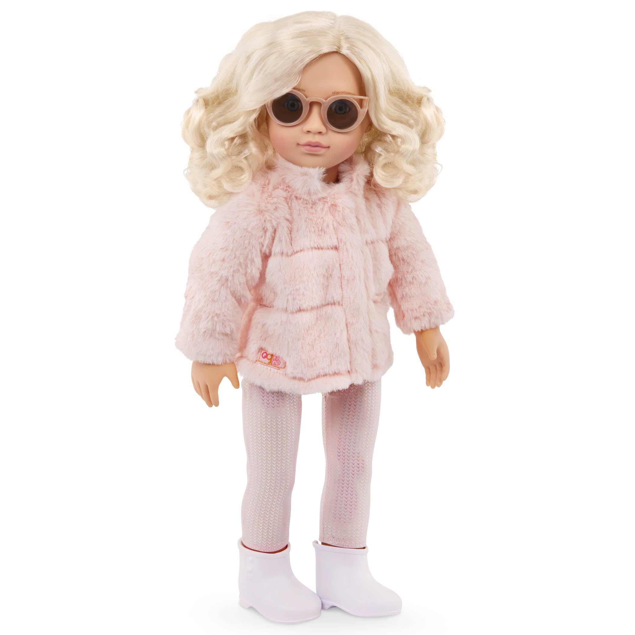 Our Generation Ava Doll - 18-inch Fashion Doll with Pink Faux-Fur Coat 12
