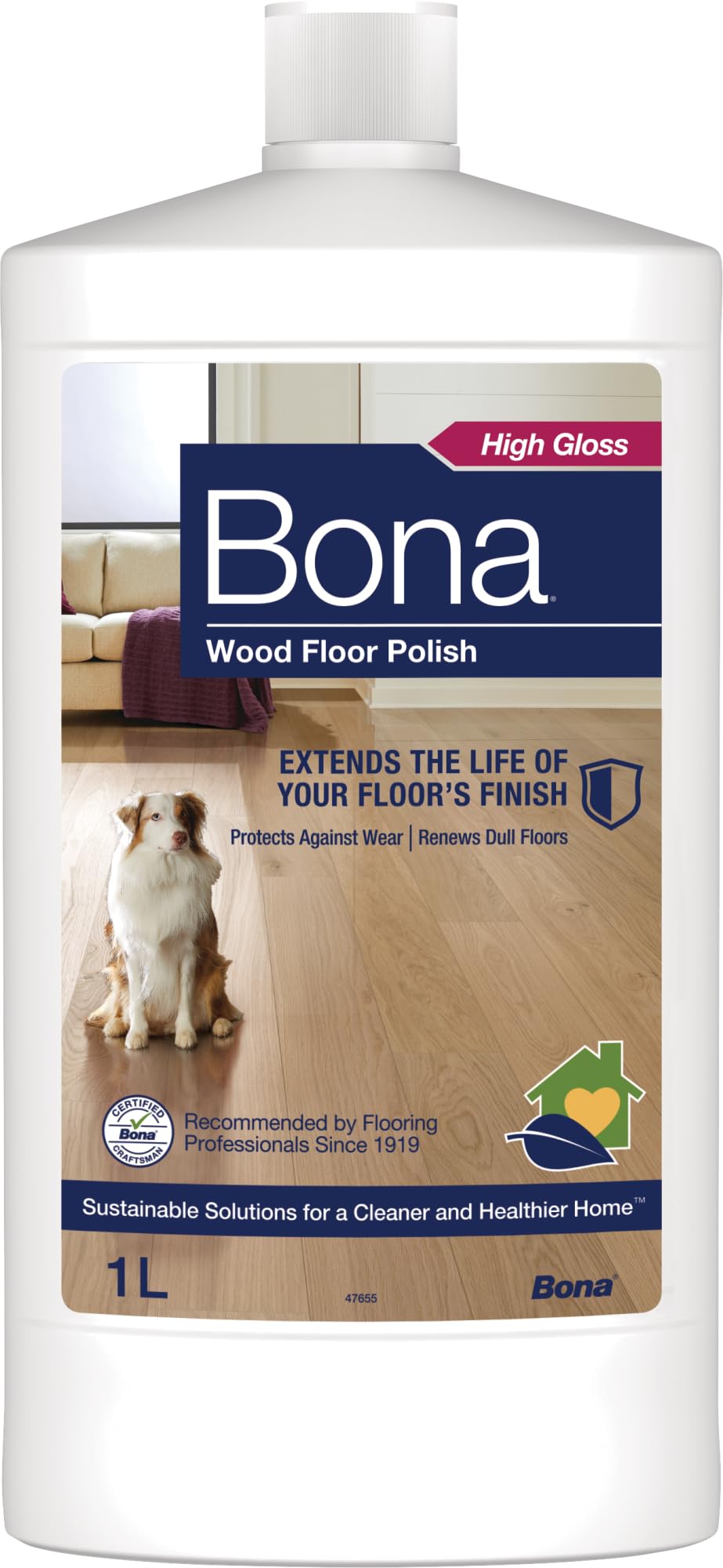 Bona Wood Floor Polish - Gloss Finish Maintenance Coating | 1 Litre 1