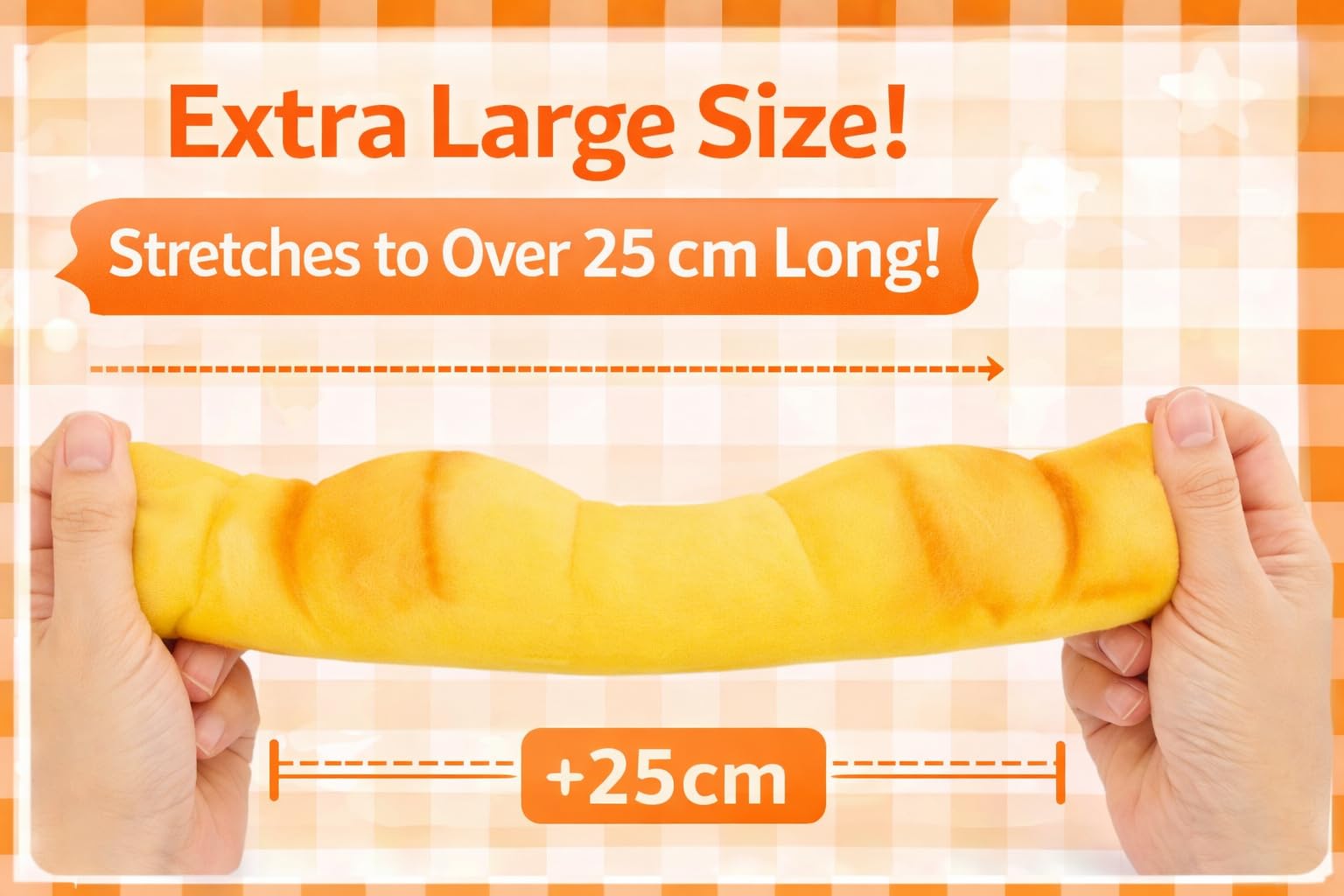Keycraft Jumbo Squishy Croissant Slow-Rise Sensory Toy - Extra Large (25cm) | Stress Relief | TPR 4