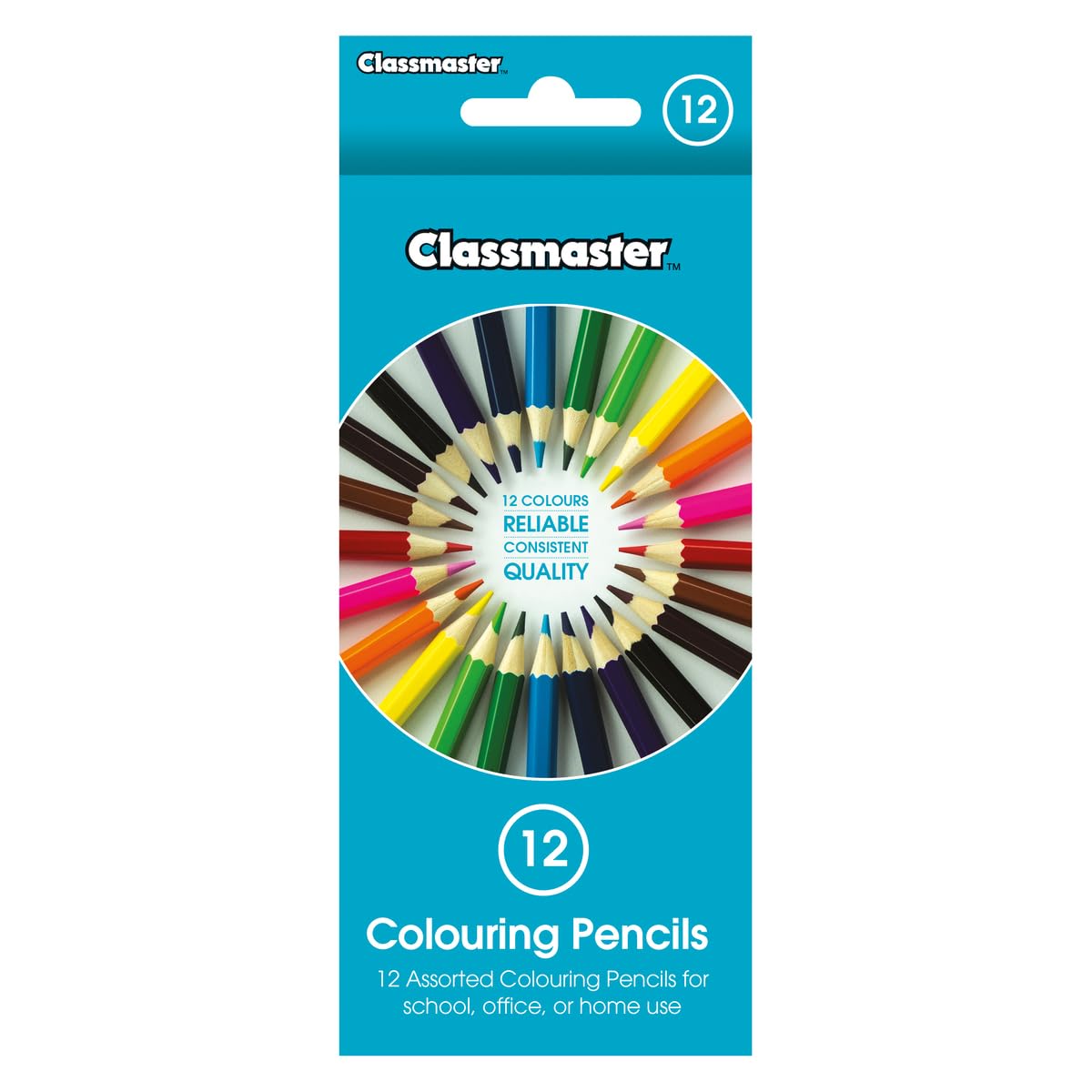 Classmaster CPW12 Coloured Pencils - Pre-Sharpened Wooden Pencils for Kids & Adults 7