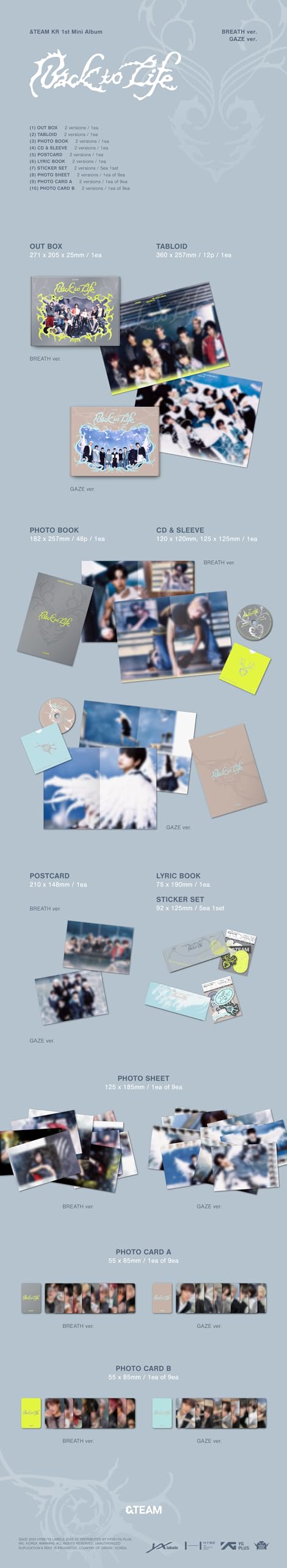 &TEAM - Back to Life 1st Mini Album [Audio CD]