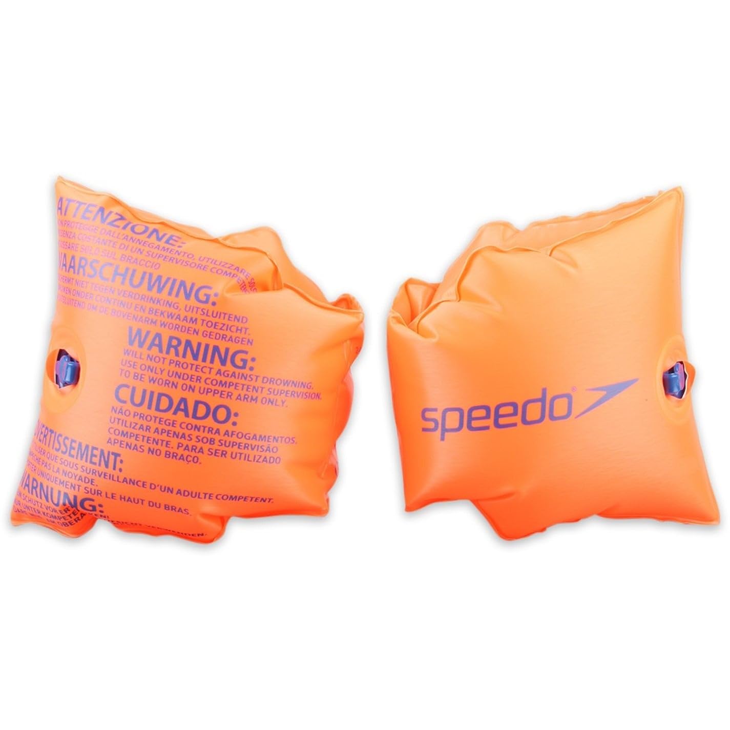 Speedo Unisex-Adult Inflatable Swimming Armbands | Learn to Swim| Float | Kids Swimming, Orange, 0-2 4