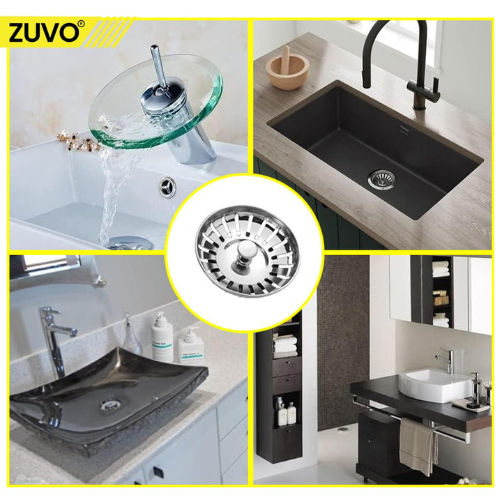 Zuvo 78mm Stainless Steel Kitchen Sink Strainer Plug Replacement