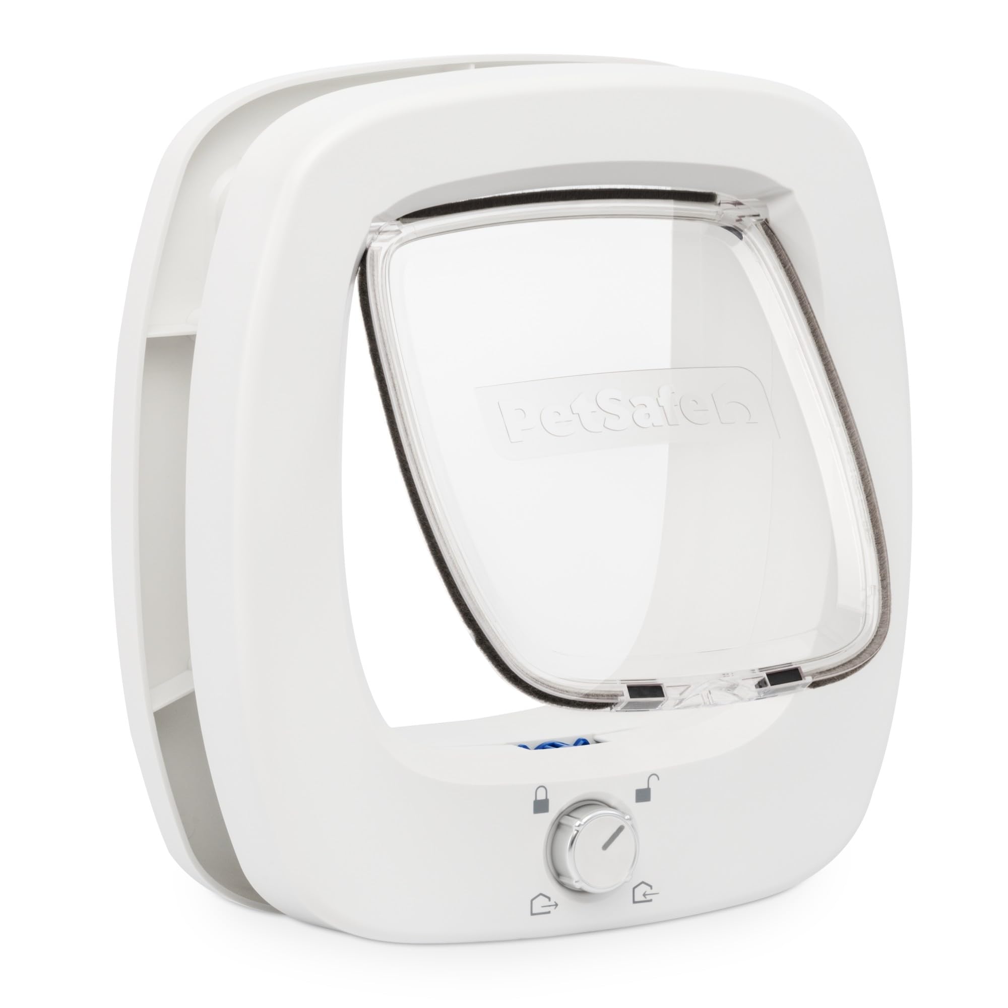 PetSafe Big Cat Flap - 4-Way Lock for Doors | Fits Pets up to 11 kg | White