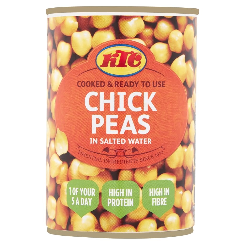 Ktc Chick Peas in Salted Water - Ready to Use Base for Hummus | High in Protein & Fibre | 400g Can