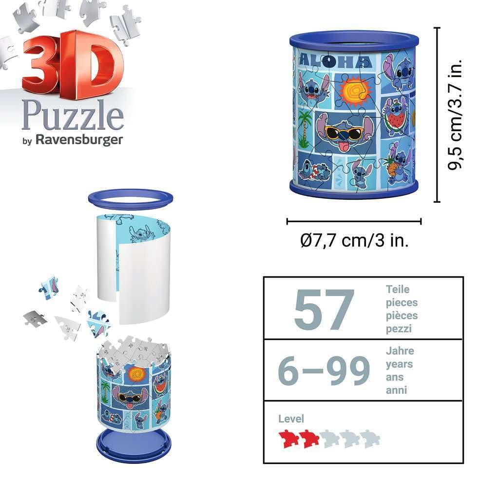 Ravensburger Disney Stitch Pencil Holder 54-Piece 3D Jigsaw Puzzle 11