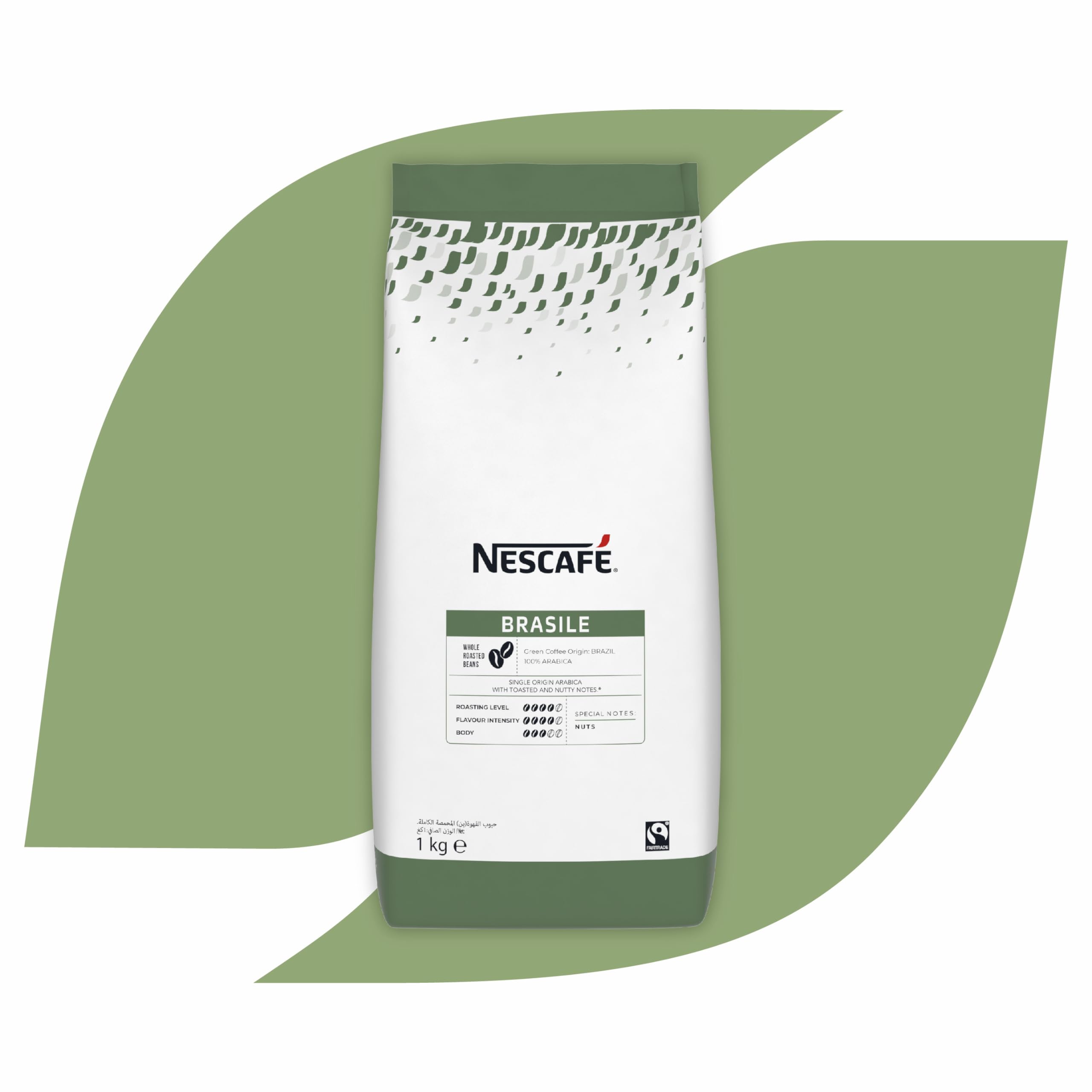 NESCAFÉ Brasile Whole Coffee Beans - 1kg Medium Roast | 100% Arabica | Fairtrade Certified